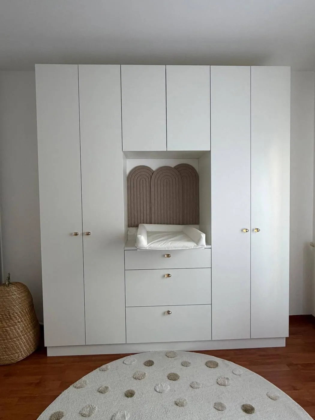 Bespoke wardrobe with built-in changing table