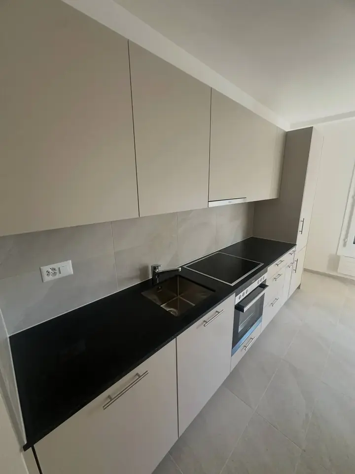 Cuisine sur mesure avec plaque de cuisson et four intégré